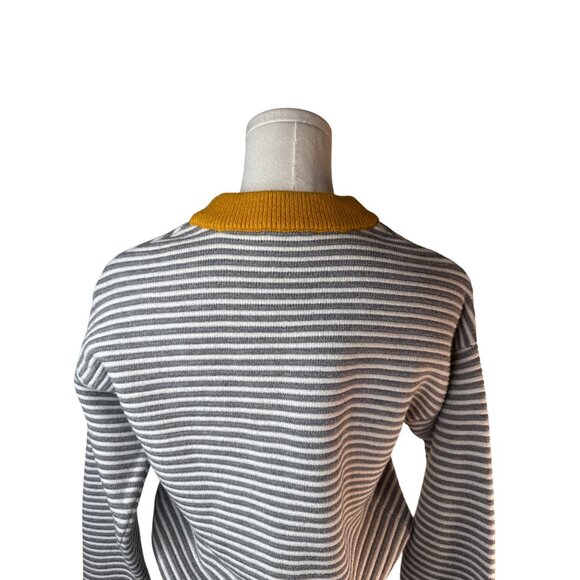 2/$30 Elodie Small Striped Sweater With Gold Collar - Picture 12 of 16